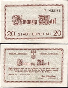 20 Mark 1918 - Bunzlau - Series: 022381 - VF - #D52 - Picture 1 of 4