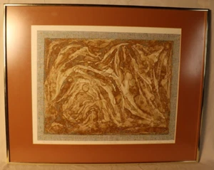 The Wave - Libby Peck Golden 1970 Print Serigraph - Pencil Signed - Artist Proof - Picture 1 of 6