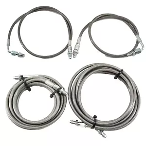 Stainless Rear Brake Line Replacement Kit For 96-00 Honda Civic w/rear drum - Foto 1 di 1