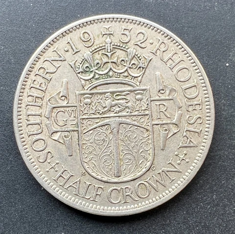 Southern Rhodesia 1952 Half Crown - George VI Cover