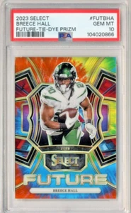 BREECE HALL 2023 Panini Select Football Future Tie Dye #18/25 GEM MINT PSA 10 - Picture 1 of 3