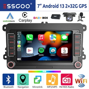 Autoradio DAB+ Android 13 Carplay GPS RDS +Cam Per VW GOLF 5 6 Touran Polo Caddy - Foto 1 di 16
