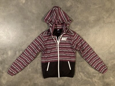 Chaqueta Nike City Block para mujer talla XS con capucha cremallera completa rosa multicolor Y2K Foto 1 de 4