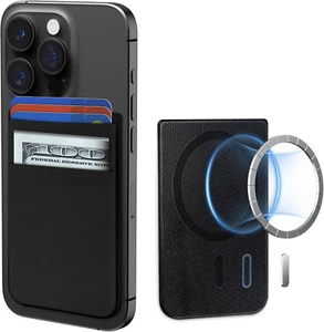 Portafoglio per Magsafe, 5 Carte Magnetico Wallet, Pelle Vegana Porta per Iphone - Foto 1 di 12