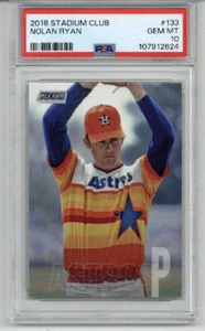 2018 TOPPS STADIUM CLUB #133 NOLAN RYAN CARD HOUSTON ASTROS PSA 10 LOW POP 10 - Picture 1 of 2