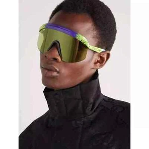 Gucci GG1477S 001 Violet Shaded Green/Light Green Purple Sunglasses - Picture 1 of 6