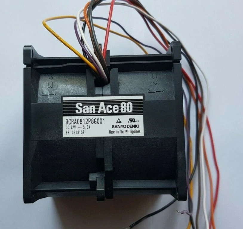 Sanyo denki SanAce 80 fan 80x80x80mm 12VDC 9CRA0812P8G001 - Image 1 of 4