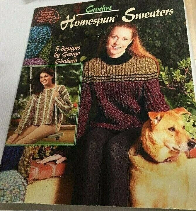 Suéter hecho en casa Crochet ASN American School of Needlework 5 patrones para mujer  Foto 1 de 4
