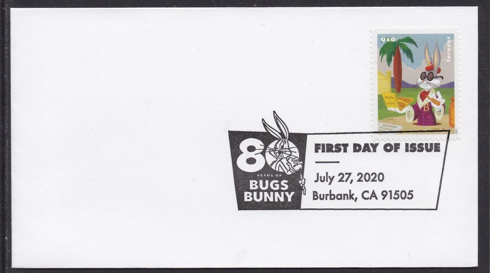 US 5496 Bugs Bunny Movie Star BWP FDC 2020 - Image 1 of 1