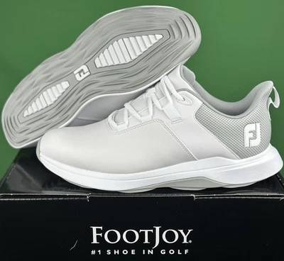 NEW FootJoy Prolite Mens Spikeless Golf Shoes 56924 White/Gray - Choose Size - Image 1 of 4