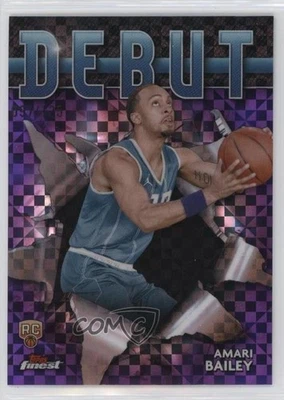 2023-24 Finest Debut Purple Checkerboard Refractor /125 Amari Bailey Rookie RC - Image 1 of 2