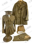 WW1 Canadian CEF 123rd Battalion Officers Uniform Gas Mask Helmet Great Coat ...