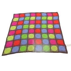 Vintage Echo Sheer Silk Square Neck Scarf Handkerchief Post Modern Bright 20.5in - Picture 1 of 4