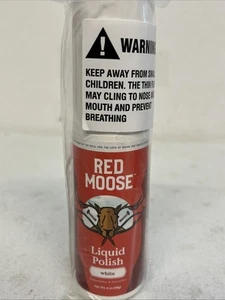 White Liquid Shoe Polish 4oz Sponge Top for Leather, Boots, Dress Shoes - Picture 1 of 3