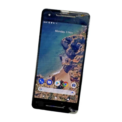 Google Pixel 2 64GB White Unlocked Smashed Screen Works Perfectly 511 - Image 1 of 4