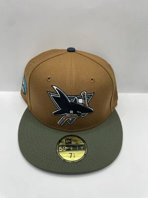 NUEVA ERA 59FIFTY SAN JOSE TIBURONES SOMBRERO AJUSTADO SOMBRERO CLUB TALLA 7 1/4 VERDE KELLY UV Foto 1 de 4