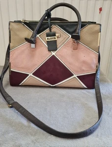 Ltd Edition RIVER ISLAND NUDE&BLACK PATCHWORK TOTE HANDBAG /CROSSBODY - Picture 1 of 16
