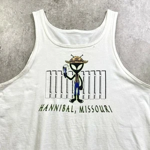 90s HANNIBAL MISSOURI Alien Souvenir Tank Top Men's XL Equivalent Used CAVE-0 - Picture 1 of 10