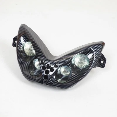 Optique avant TNT pour Scooter Yamaha 100 Aerox 2000 à 2014 carbone et LED bleu - Photo 1/2
