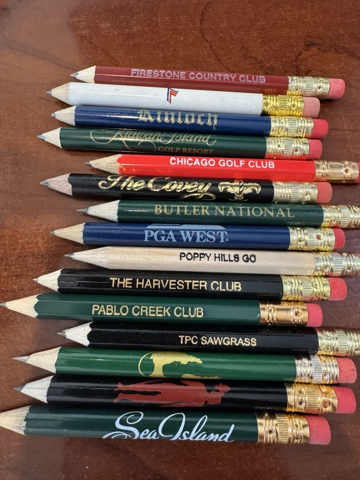 15 Golf Pencils From Top Golf Courses - Image 1 of 1