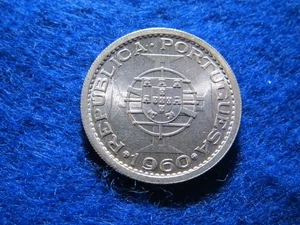 1960 Portugiesisch Mosambik Silber 5 Escudos - 1 Jahr Typ - hell unzirkuliert - Bild 1 von 2