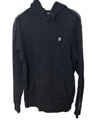 Sudadera con capucha forrada Pullover Volcom para hombre negra talla XL etiqueta en la costura lateral Foto 1 de 4