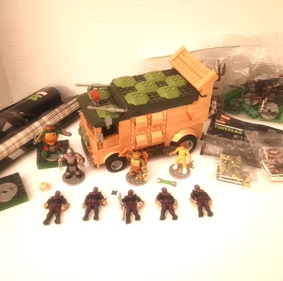 Mega Bloks TMNT Ninja Turtles Classic Party Wagon & Extras Read Description  - Image 1 of 4