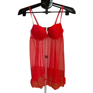Daisy Fuentes Lingerie Donna Media Babydoll Maglia Trasparente Busto Imbottito Romantico - Foto 1 di 6