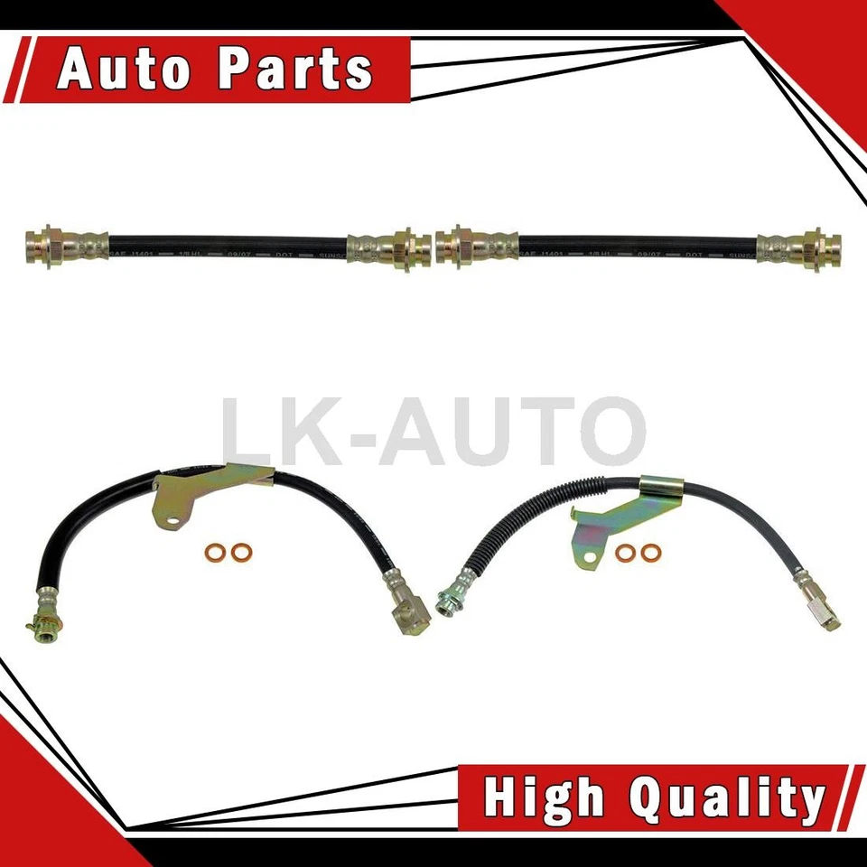 Línea de freno de manguera hidráulica de freno delantero trasero 4 para Chevrolet Beretta 2,2 L 3,1 L Foto 1 de 4