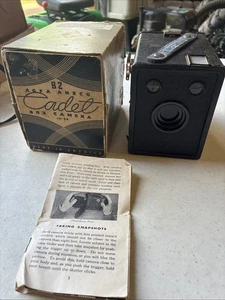 Agfa antike Boxkamera B2 Kadett Film Vintage Fotografie ungetestet schwarz - Bild 1 von 10