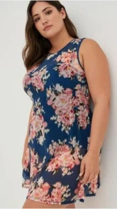 Torrid Womens Plus Size Swimsuit Dress 2X DD/F Vacation Beach Resort Cruise Wear - Picture 1 of 7
