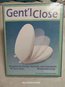 Asiento de inodoro Gent'l Close se adapta a tazones de inodoro redondos estándar blanco NUEVO - Imagen 1 de 5