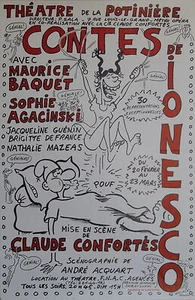 "CONTES DE IONESCO de Claude CONFORTES" Affiche originale entoilée WOLINSKI 1980 - Imagen 1 de 1