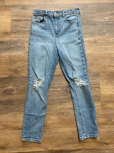 Art Class Jeans Girls Size 12 Adjustable Distressed High-Rise Slim Straight - Picture 1 of 10