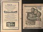 Deux annonces journaux 1953 pour film "La Robe" - premier film en Cinémascope, épopée