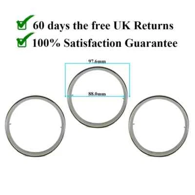 Binnacle Bezel for Austin Rover Mini Dash Clock Cluster 3 Piece Chrome Ring Set - Image 1 of 4