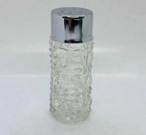 Vintage 1980s Crystal Glass Salt Pepper Shaker Geometric Art Design 4.5” X1 - Picture 1 of 8