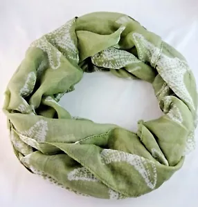 Chal rectángulo sarong bufanda de estrella de mar caqui verde playa - Imagen 1 de 9