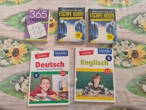 Rätselbuch Suduko, Escape Room, Deutsch Rechtschreibung/Grammatik, Englisch - Bild 1 von 5