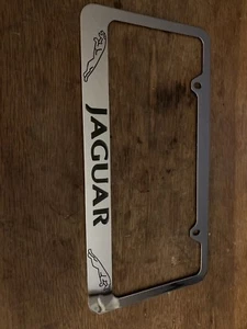 (2) Metal CHROME Polished Metal License Plate Frame - Jaguar - Picture 1 of 1