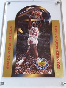 1996 Upper Deck Chicago Bulls /15000 1st 70-Win Season Die-Cut - Michael Jordan - Picture 1 of 3