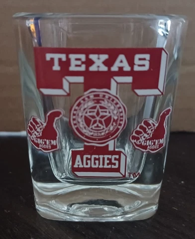 Texas A&M GIG'EM Aggies Squre 2 oz Shot Glass Cover