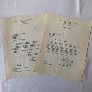 1945 - 1946 GMC Truck and Coach Letter Letterhead Document - Picture 1 of 8