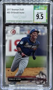 2017 Bowman Draft Ronald Acuna Jr Rookie CSG9.5 Atlanta Braves! - Picture 1 of 2