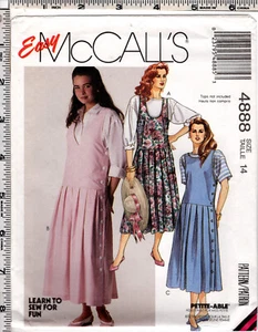 "MIsses' Jumpers" Vintage ©1990 McCalls Sewing Craft Pattern #4888 UNCUT Size 14 - Bild 1 von 5