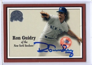 2000 Fleer Greats of the Game Ron Guidry automático Yankees de Nueva York firmado GOTG - Imagen 1 de 1