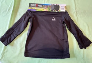 GERRY Youth 2 Pack Black & Gray Long-Sleeve Tops XS 5/6 New W/tags Fleece - Picture 1 of 6