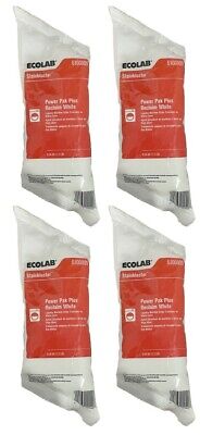 4 Bags Ecolab 6100909 Stainblaster Power Pak Plus Reclaim White 1.2lb Each • 48$