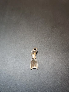 Retired James Avery Sterling Silver Swimmer's Fin Charm - Picture 1 of 6
