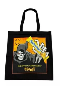 2024 RARE Spirit Halloween Tote Bag Butterfinger Skeleton Logo Canvas Shoulder - Picture 1 of 3